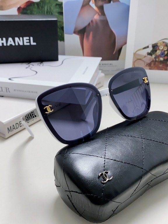 Chanel Chanel 2024 new boys and women universal sunglasses sports Europe and the United States women anti-ultraviolet sunglasses elegant incense family couple hip-hop American glasses