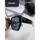 Chanel Chanel 2024 new English letters square box sunglasses female Korean version of the trend of hundred with sunglasses net red street shooting simple glasses