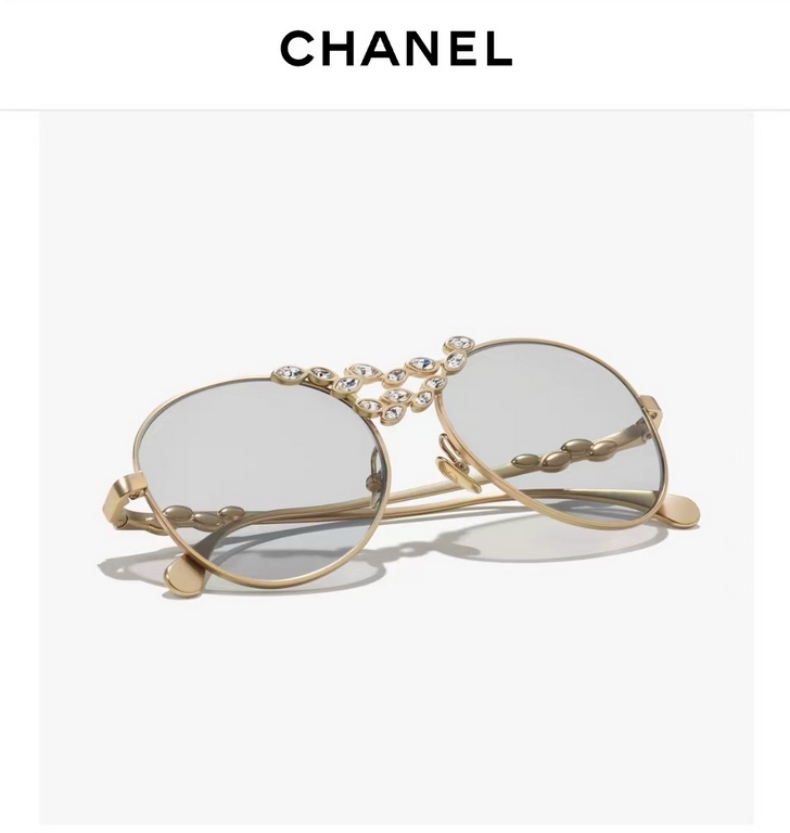 Original single Chanel Chanel 24 wheat metal flight sunglasses CH9566 official synchronization arrival