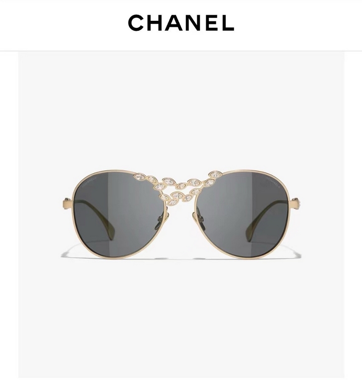 Original single Chanel Chanel 24 wheat metal flight sunglasses CH9566 official synchronization arrival