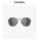 Original single Chanel Chanel 24 wheat metal flight sunglasses CH9566 official synchronization arrival