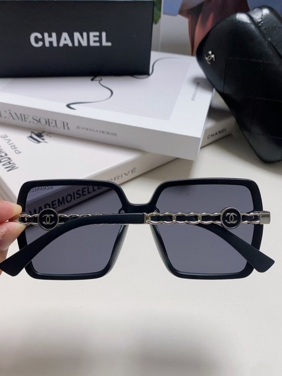 Chanel Chanel 2024 new polarized sunglasses fashion women's sunglasses Xiao Xiangfeng the same weaving chain mirror leg trend sunshade sun protection