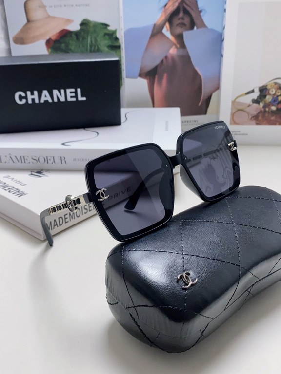 Chanel Chanel 2024 new polarized sunglasses fashion women's sunglasses Xiao Xiangfeng the same weaving chain mirror leg trend sunshade sun protection