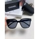 CHANEL Chanel 2024 new small red book incense with the same sunglasses letter mirror legs large square frame anti-ultraviolet sunglasses