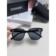 CHANEL Chanel 2024 new small red book incense with the same sunglasses letter mirror legs large square frame anti-ultraviolet sunglasses