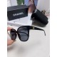 CHANEL Chanel 2024 new small red book incense with the same sunglasses letter mirror legs large square frame anti-ultraviolet sunglasses