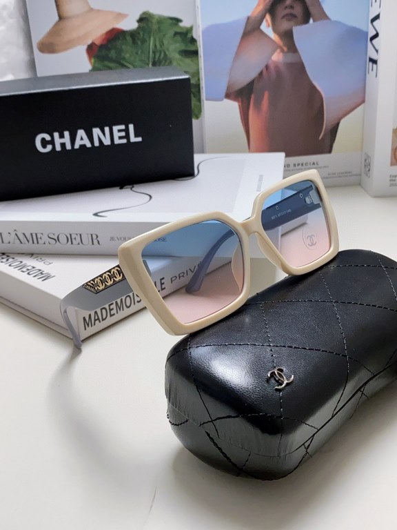 CHANEL Chanel    Fashion Sunglasses Lenses Top Luxury [Strong] High Quality [Victory] [Kiss]    [Delighted] Extraordinary Temperament    Ladies Driving Sunglasses [ Love] 8 Colors