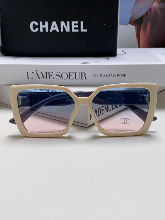 CHANEL Chanel    Fashion Sunglasses Lenses Top Luxury [Strong] High Quality [Victory] [Kiss]    [Delighted] Extraordinary Temperament    Ladies Driving Sunglasses [ Love] 8 Colors