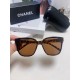 CHANEL Chanel 2024 new small red book incense with the same sunglasses letter mirror legs large square frame anti-ultraviolet sunglasses