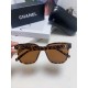 CHANEL Chanel 2024 new small red book incense with the same sunglasses letter mirror legs large square frame anti-ultraviolet sunglasses