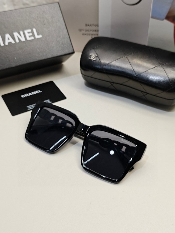 CHANEL Chanel  2024 official early spring new models, many stars with the same [color]    new large frame sunglasses ,    Polaroid Ultra Clear Sunglasses