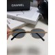 Chanel Chanel 2024 new sunglasses female oval French retro personality round face thin Europe and the United States narrow edge flash frame metal senior small red book Ms. sunglasses