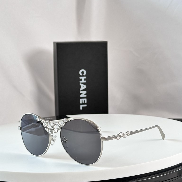 Original single Chanel Chanel 24 wheat metal flight sunglasses CH9566 official synchronization arrival