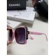 Chanel Chanel 2024 new fashion sunglasses female anti-ultraviolet Korean version of the tide of large face thin box sunglasses summer sunscreen Ms. sunglasses