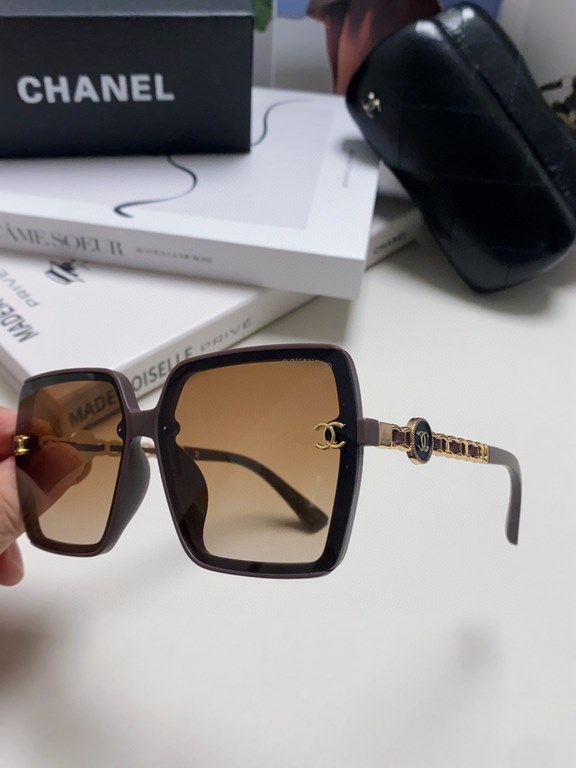 Chanel Chanel 2024 new polarized sunglasses fashion women's sunglasses Xiao Xiangfeng the same weaving chain mirror leg trend sunshade sun protection