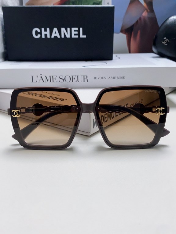 Chanel Chanel 2024 new polarized sunglasses fashion women's sunglasses Xiao Xiangfeng the same weaving chain mirror leg trend sunshade sun protection