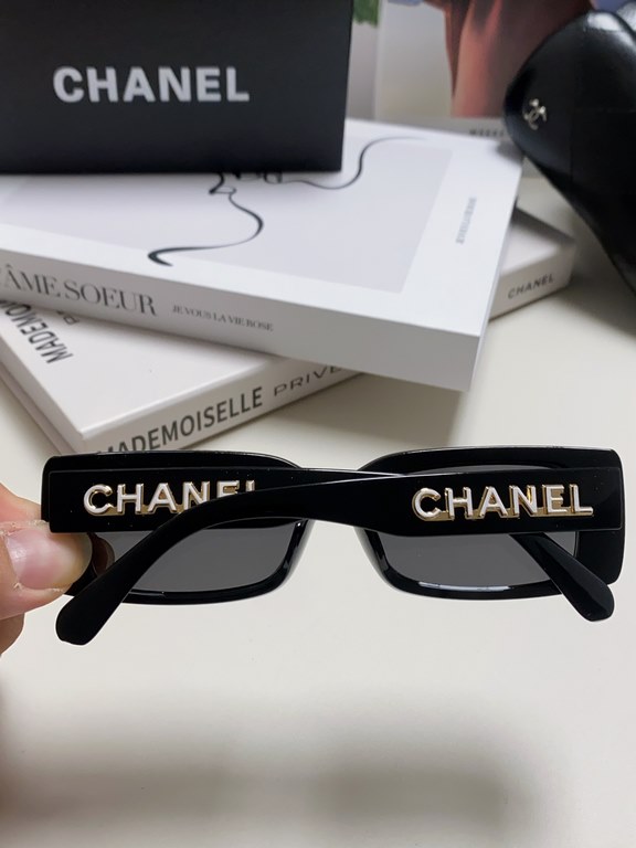 Chanel Chanel Rectangle Small Square Frame Spice Sense Little Fragrance Sunglasses When French Vibe Vintage UV Protection Print Sunglasses