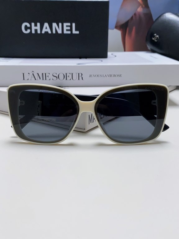 Chanel Chanel 2024 new show face sunglasses big small anti Trendy models with the same large LOGO ladies sunglasses