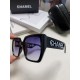 Chanel Chanel 2024 new English letters square box sunglasses female Korean version of the trend of hundred with sunglasses net red street shooting simple glasses