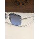 High quality New men's sunglassesClassic Double Beam Rimless Wind Sunglasses CHROME HEARTCH8185 SIZE59-16-154