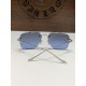 High quality New men's sunglassesClassic Double Beam Rimless Wind Sunglasses CHROME HEARTCH8185 SIZE59-16-154