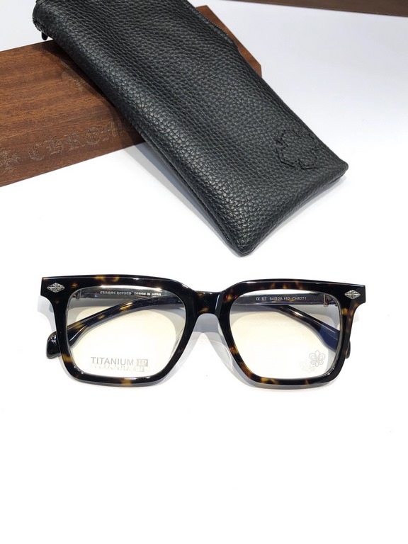 Titanium NEW～Box CHROME HEARTHand polished from top quality plate Titanium temples with three-dimensional pattern are stylish and fashionableCH8271 SIZE 54-20-152