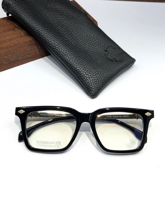 Titanium NEW～Box CHROME HEARTHand polished from top quality plate Titanium temples with three-dimensional pattern are stylish and fashionableCH8271 SIZE 54-20-152