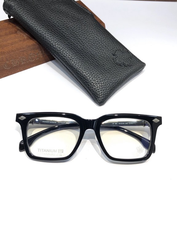 Titanium NEW～Box CHROME HEARTHand polished from top quality plate Titanium temples with three-dimensional pattern are stylish and fashionableCH8271 SIZE 54-20-152