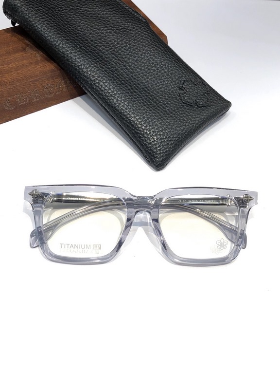 Titanium NEW～Box CHROME HEARTHand polished from top quality plate Titanium temples with three-dimensional pattern are stylish and fashionableCH8271 SIZE 54-20-152