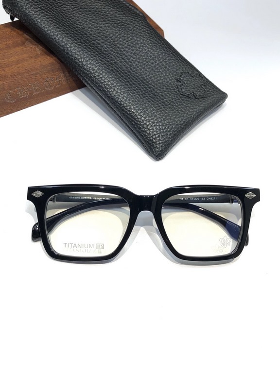 Titanium NEW～Box CHROME HEARTHand polished from top quality plate Titanium temples with three-dimensional pattern are stylish and fashionableCH8271 SIZE 54-20-152