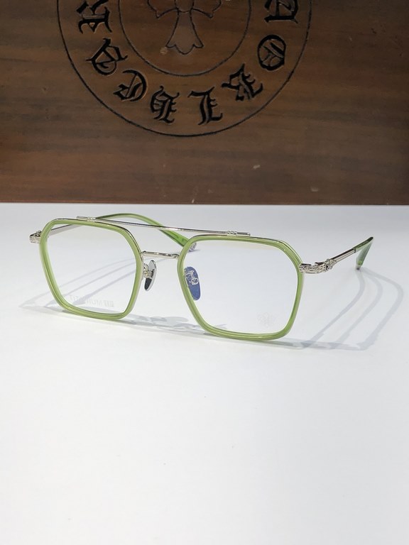 Vintage Crocker Heart CHROME HEART Double-beam large frame Line design is clean and sharpPure titanium  thin plate, ultra-lightweight and stress-free to wearCH8045 SIZE52-20-148