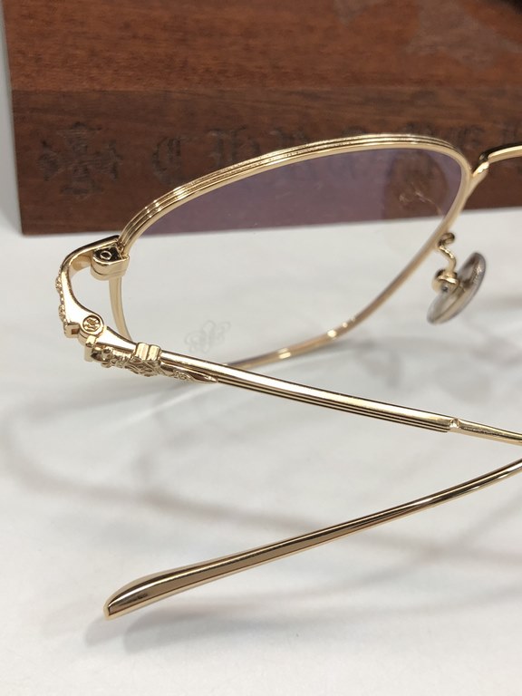 Fine frame, titanium frame with gold wire edges New CHROME HEARTSimple square mirror, super lightCH8157 SIZE54-18-150