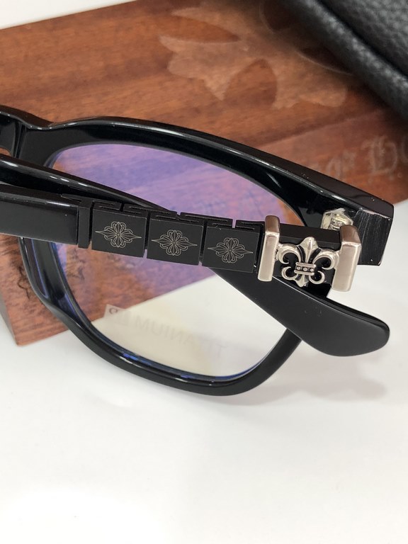 CHROME HEART new plate titanium frameRetro large frame thick material texture super CH8137SIZE53-18-150