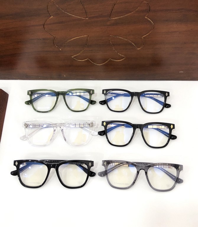 CHROME HEART new plate titanium frameRetro large frame thick material texture super CH8137SIZE53-18-150