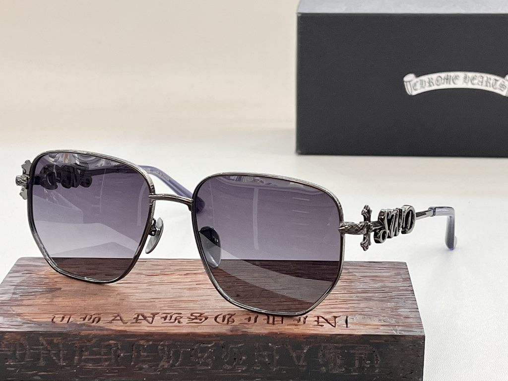 Croxin】Simple metal frame with logo carvingHundreds of square mirrorsFull of details WY2234 SIZE 57-17-145