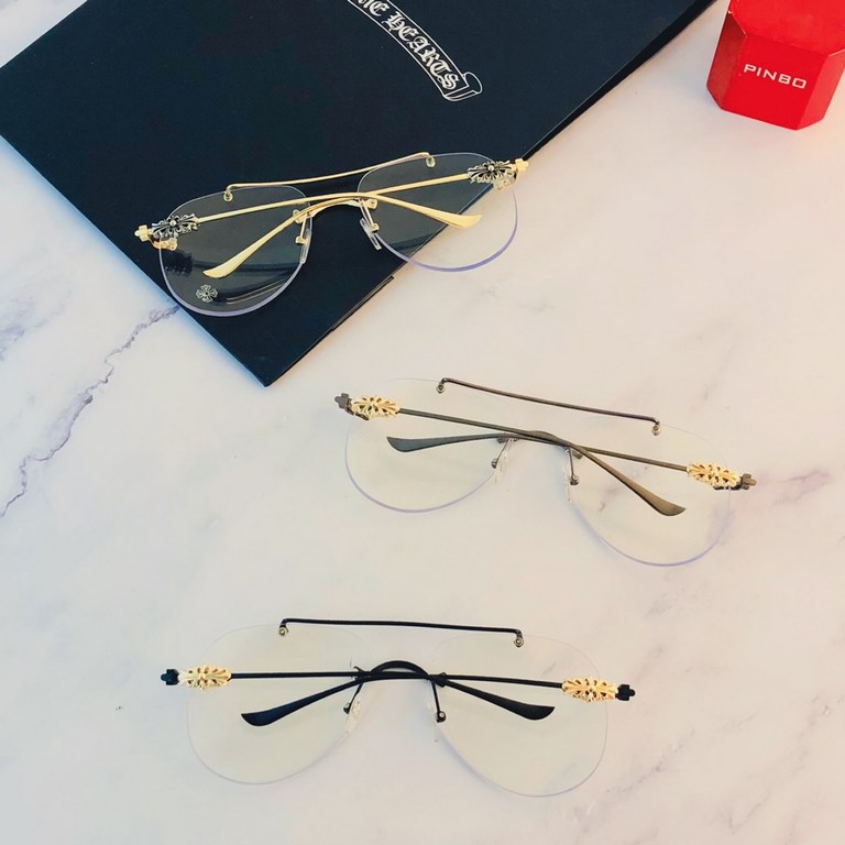 Crocker heart eyeglasses shivering with the same style Harajuku style metal retro eyeglasses frame male anti-blue light flat glasses can be fitted with myopia