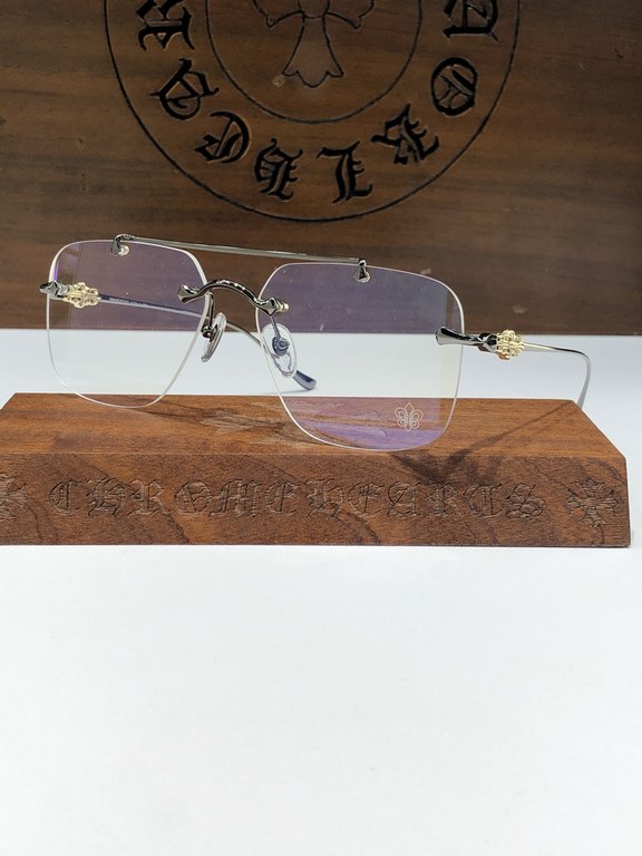 NEW Goldenrod Rimless Frames CHROME HEARTSTAINS V SIZE63-18-138