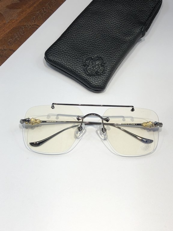 NEW Goldenrod Rimless Frames CHROME HEARTSTAINS V SIZE63-18-138