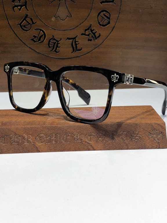 New style debut thick material imported plate pure hand-madeCHROME HEART Large frame large size retro styleScout flowers inlaid carved three-dimensional LOGO High-end perfectionCH8245 SIZE 56-18-154