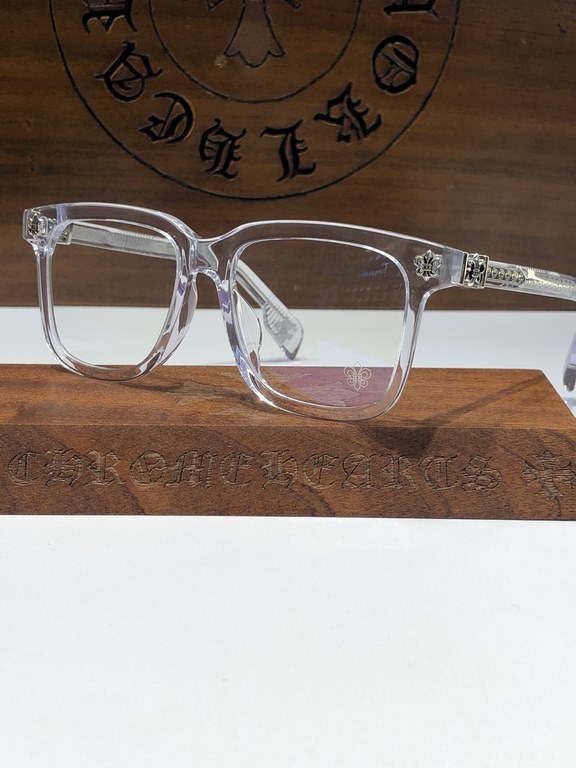 New style debut thick material imported plate pure hand-madeCHROME HEART Large frame large size retro styleScout flowers inlaid carved three-dimensional LOGO High-end perfectionCH8245 SIZE 56-18-154