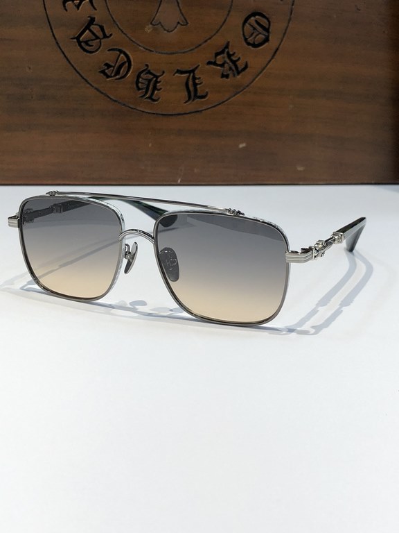 New sunglasses CHROME HEARTSuper good goods thick titanium plate  Simple luxury big brand style texture first-classCH8042 SIZE 57-17-150