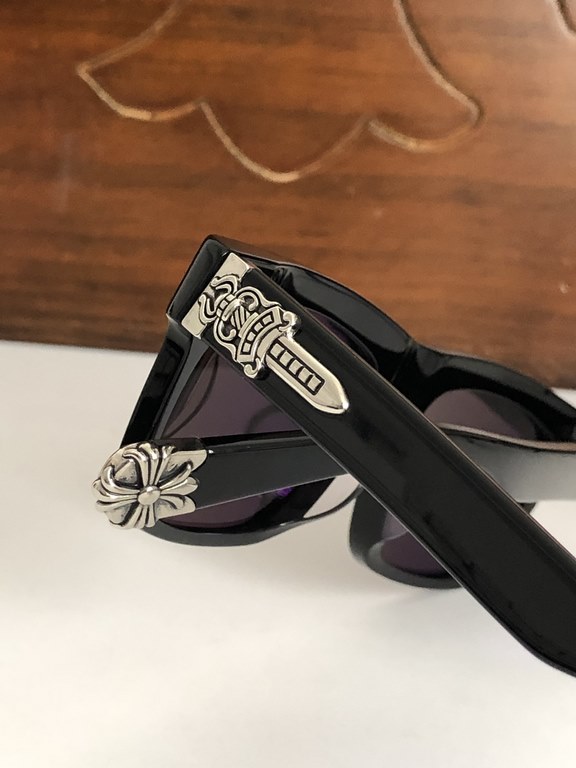 CHROME HEART NEW      SLUSS BUSSIN Treasure Sword Cross Pattern Personalized Polarized Sunglasses SIZE56-18-145