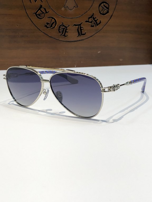 New titanium CHROME HEART classic toadstool sunglasses fine sunglasses   calm atmosphere show unique taste CH8186SIZE62-17-148