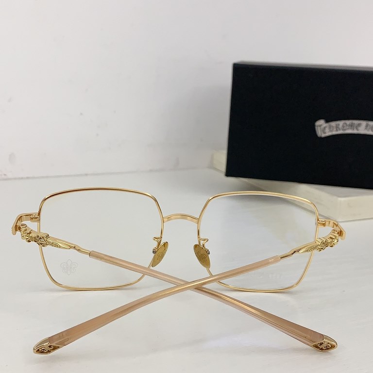 Titanium! CHROME HEARTLarge frame with gold wire frame Ultra-lightweight pure titanium!CH8244 SIZE 56-17-145