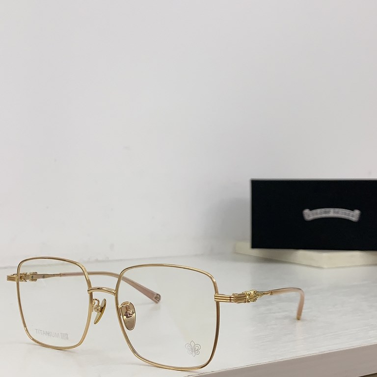 Titanium! CHROME HEARTLarge frame with gold wire frame Ultra-lightweight pure titanium!CH8244 SIZE 56-17-145