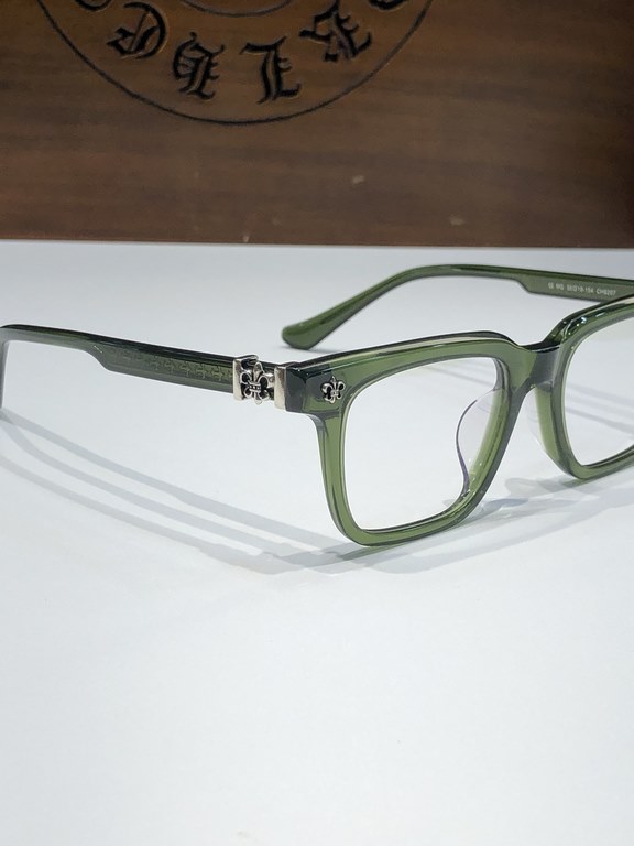 CHROME HEART NewThick Material Large Frame Eyeglasses CH8207size55-18-154