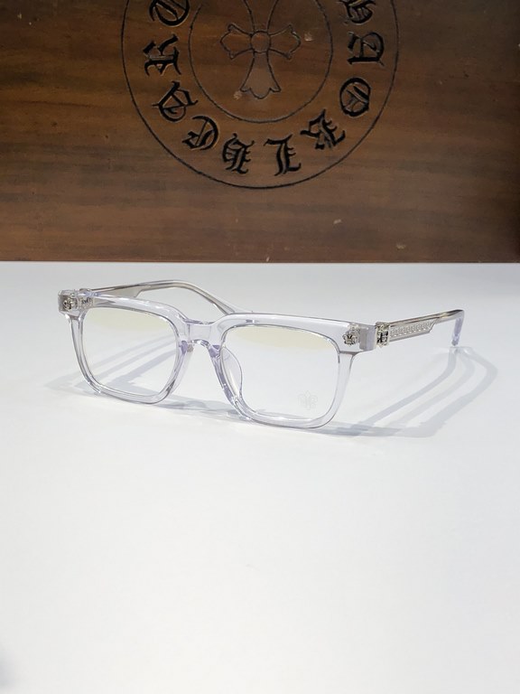 CHROME HEART NewThick Material Large Frame Eyeglasses CH8207size55-18-154