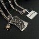 [Counter Quality] Chrome Hearts Croheart Classic Scout Flower Onyx Double Pendant Side Necklace Bump shape different floral design style presents distinctive Cross Scout Flower is the symbol of Croheart, so it is more en