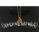 Crocentric 22k Gold Plated Double Cross NecklaceThe material 925 is vacuum plated to preserve the color for a long time Version of the counter 22k counterpart.The lettering and inlay method is the same. The difference be