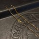 Crocus gold plated thin cross necklaceSterling silver, gold-plated, cross shape, pearl chain.Original molded Fresh and fashionable Rock and roll punk styleLength42cm